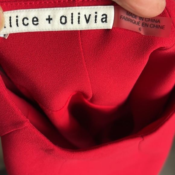 Alice + Olivia Red mock neck mini dress - Picture 11 of 12